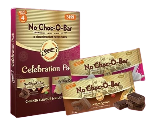 Gnawlers Celebration Pack No Choc-O-Bar Dog Treats Milk & Chicken Flavor