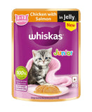 Whiskas Junior Chicken With Salmon In Jelly Cat Pouch