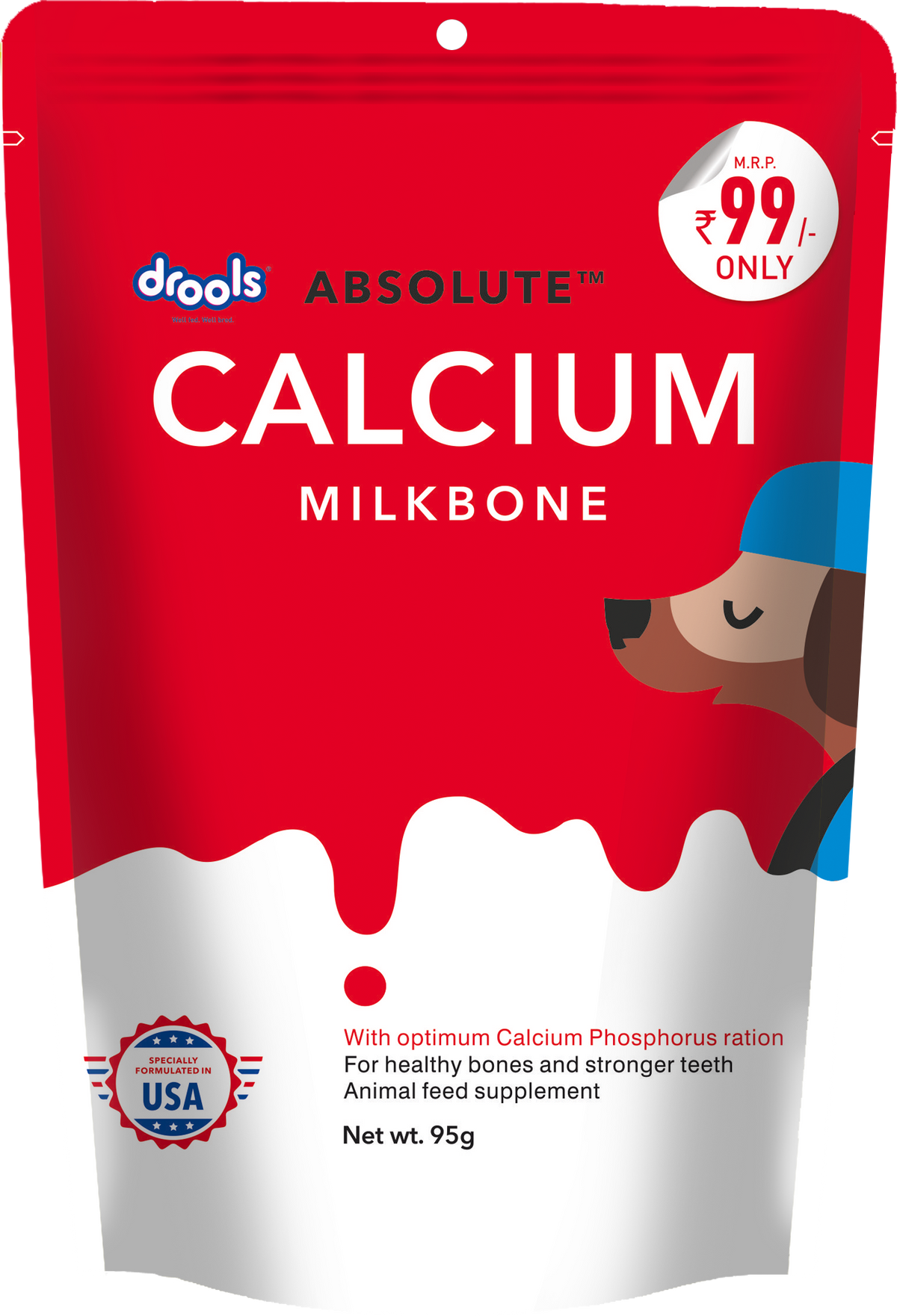 Drools Absolute Calcium Bone Pouch for Dogs