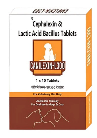 Canicon: Canilexin L300 - Cephalexin & Lactic Acid Bacillus Tablets for Dogs & Cats
