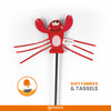 Fofos Moving Lobster Wand Stick Cat Toy