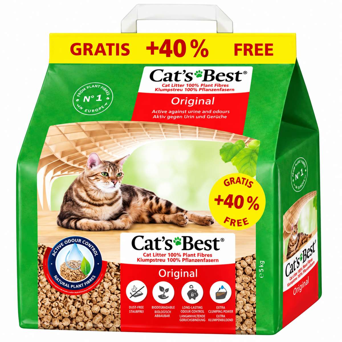 Clumping Cat Litter – Cat's Best Original Plant Fibre