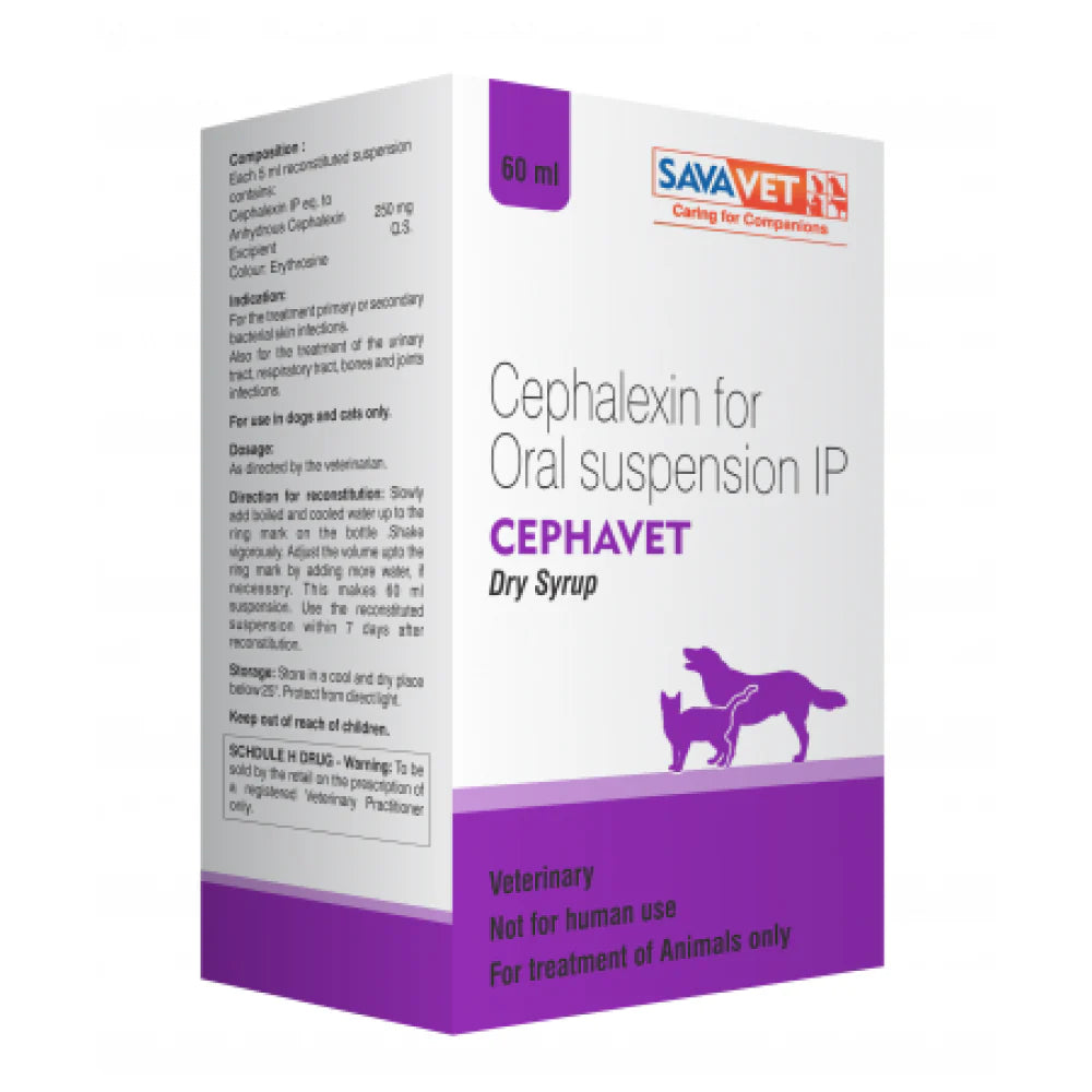 Savavet Cephavet – Cephalexin Dry Syrup for Dogs & Cats