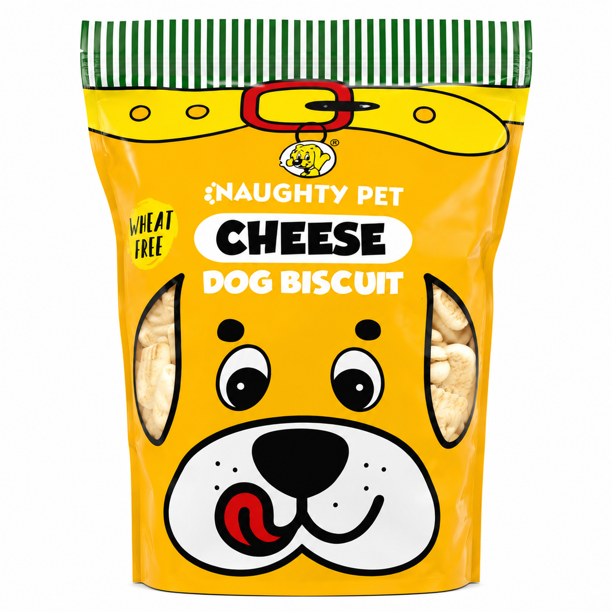 Naughty Pet Cheese Wheat-Free Dog Biscuits Pouch