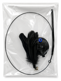 Cat Teaser Wand Toy with Feather, Bell & Suction Cup