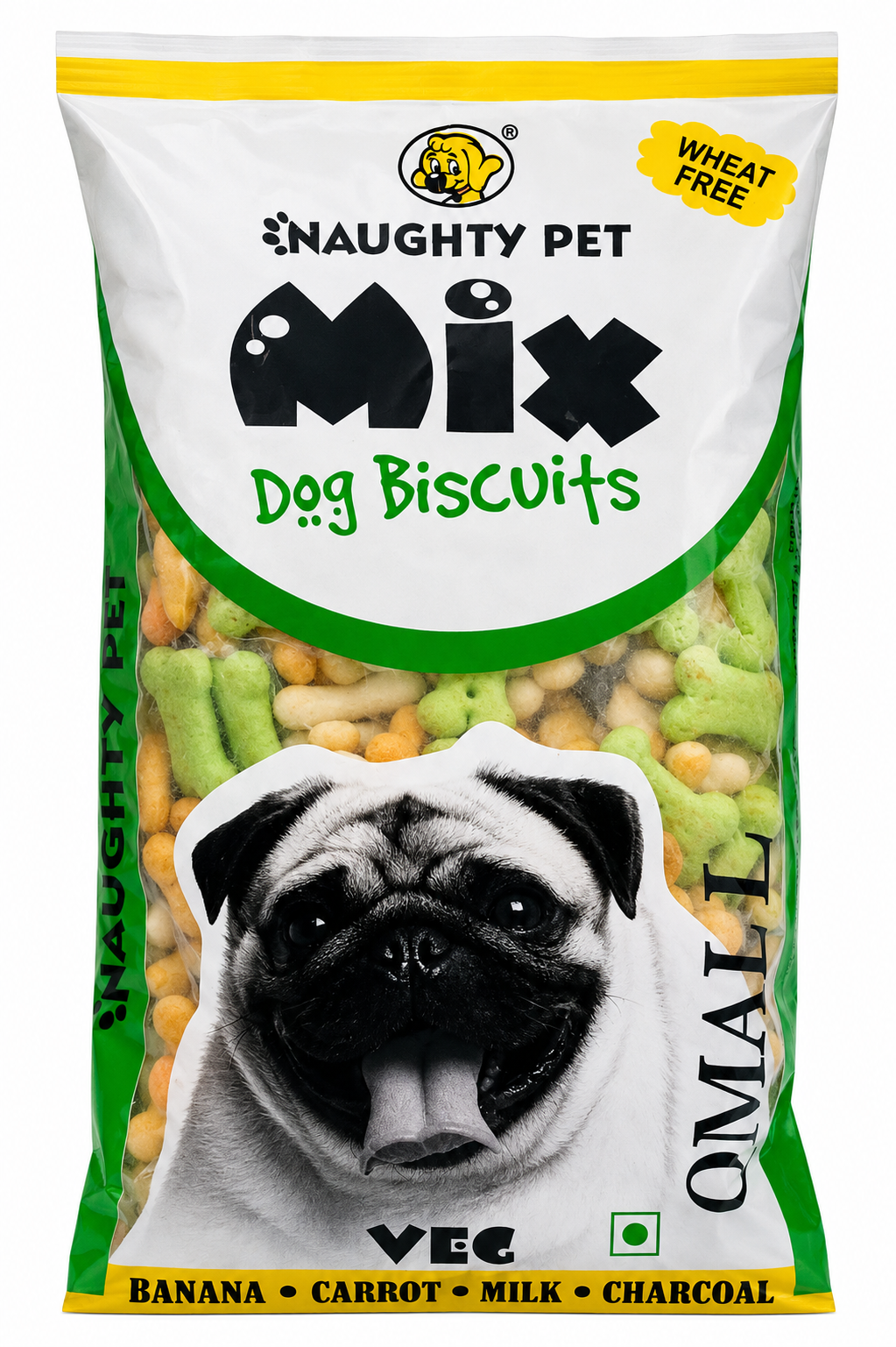 Naughty Pet Mix Wheat Free Vegetarian Dog Biscuits – Small Breed Pouch
