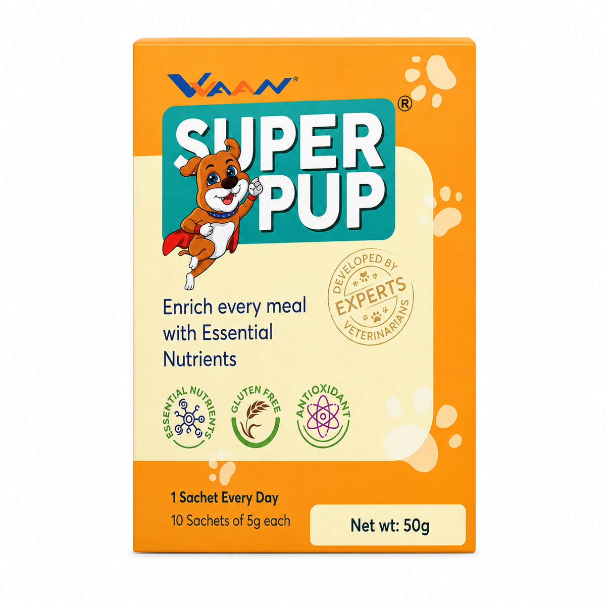 Vvaan: Super Pup Sachets for Dogs – 10 Sachets (5g Each)