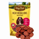 Dog Fest Meat Medallions With Ostrich Treats For Adult Dog