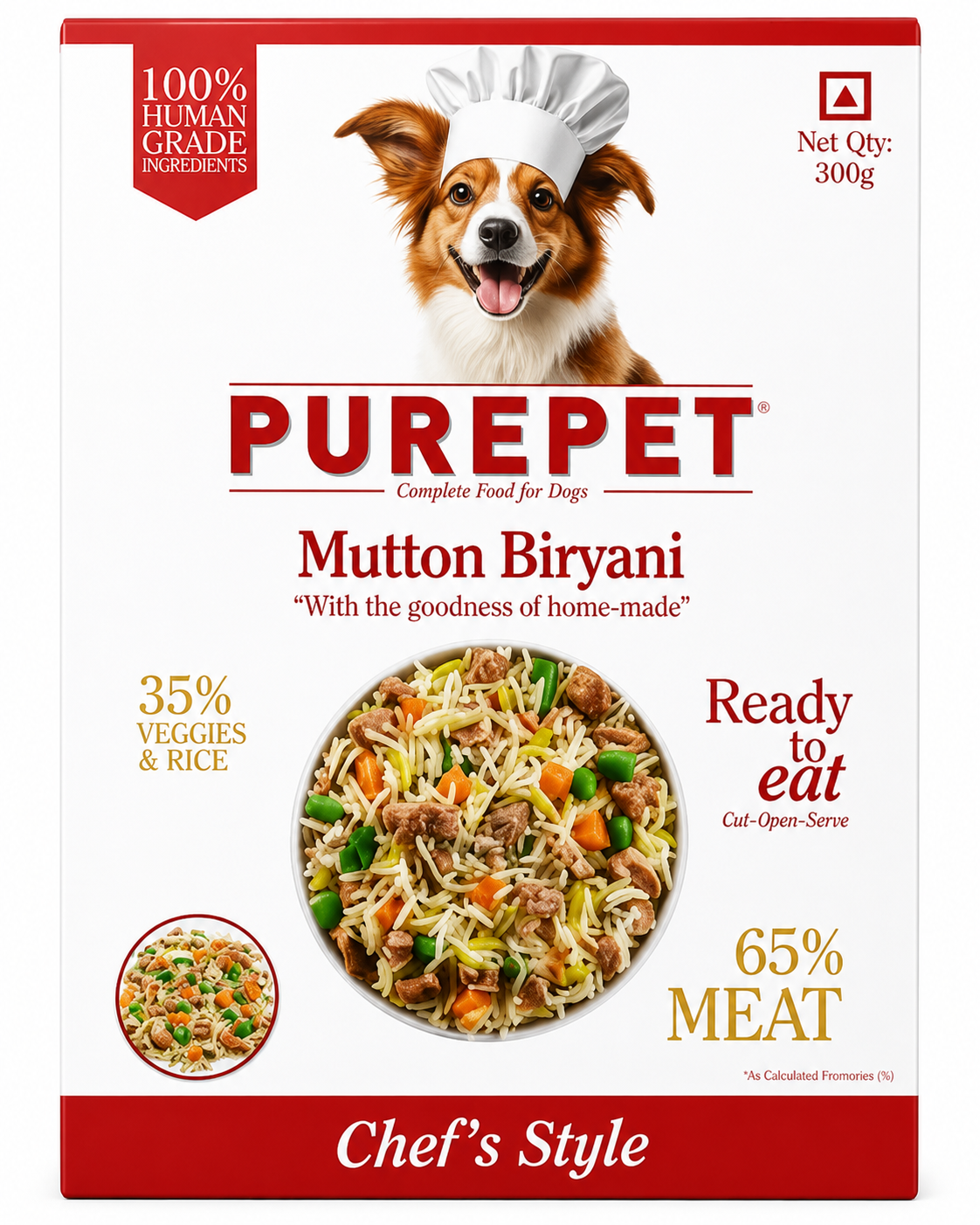 Purepet Mutton Biryani Fresh Food For Dogs