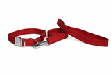 Kennel Cotton M.S. Click Lock Collar & Leash Set (1")