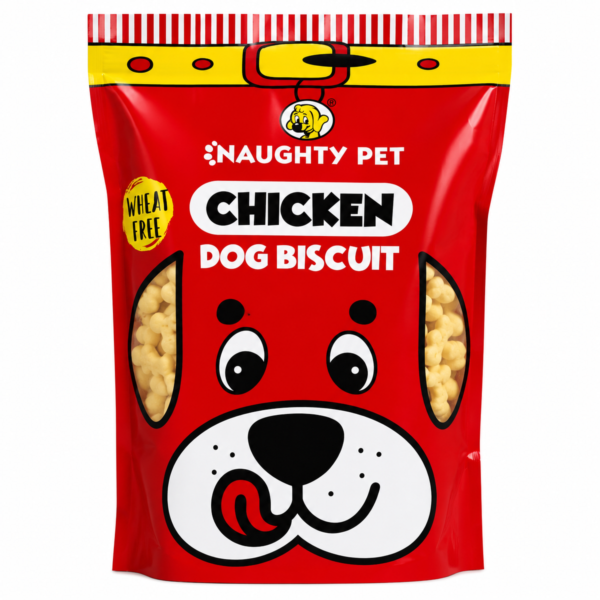 Naughty Pet Chicken Wheat-Free Dog Biscuits Pouch