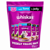 Whiskas Tuna In Jelly Junior Cat Pouch - Weekly Value Pack (80g x7)
