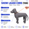 Kennel Nylon Show Leash Cord With Round Clamp (Thin)