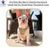 A+a Pets Bur-Berry Checks Harness & Leash Set For Cat & Small Dogs