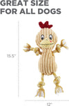 Outward Hound Ranch Roperz Chicken Plush Squeaky Dog Toy - Yellow