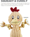 Outward Hound Ranch Roperz Chicken Plush Squeaky Dog Toy - Yellow