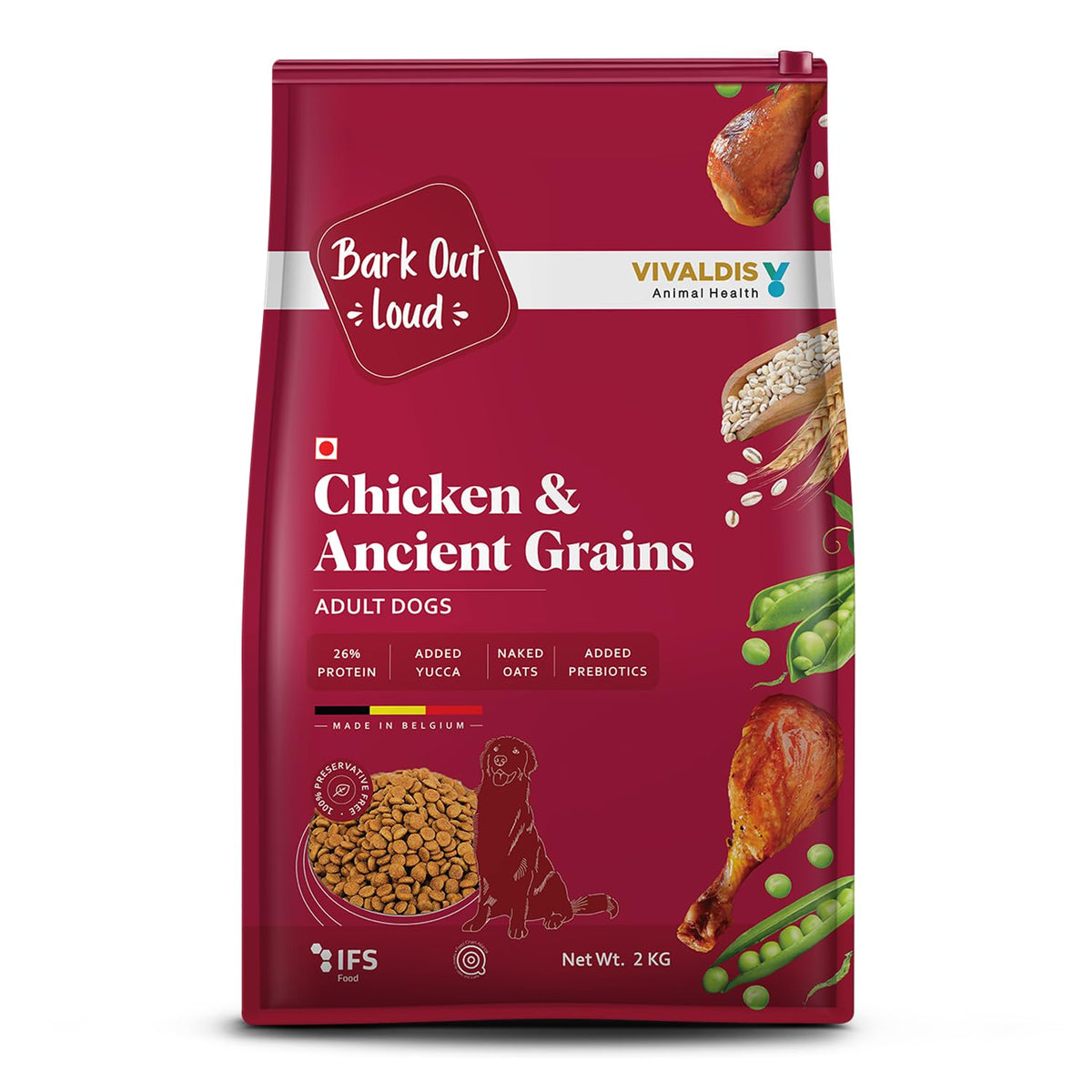 Vivaldis Bark Out Loud Chicken & Ancient Grain Puppy Dry Food