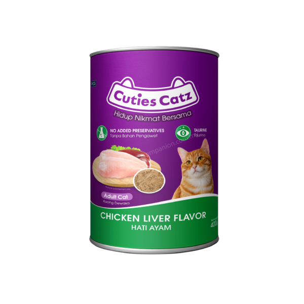 Cuties Catz Chicken & Liver Flavor Adult Cat  Canned Food