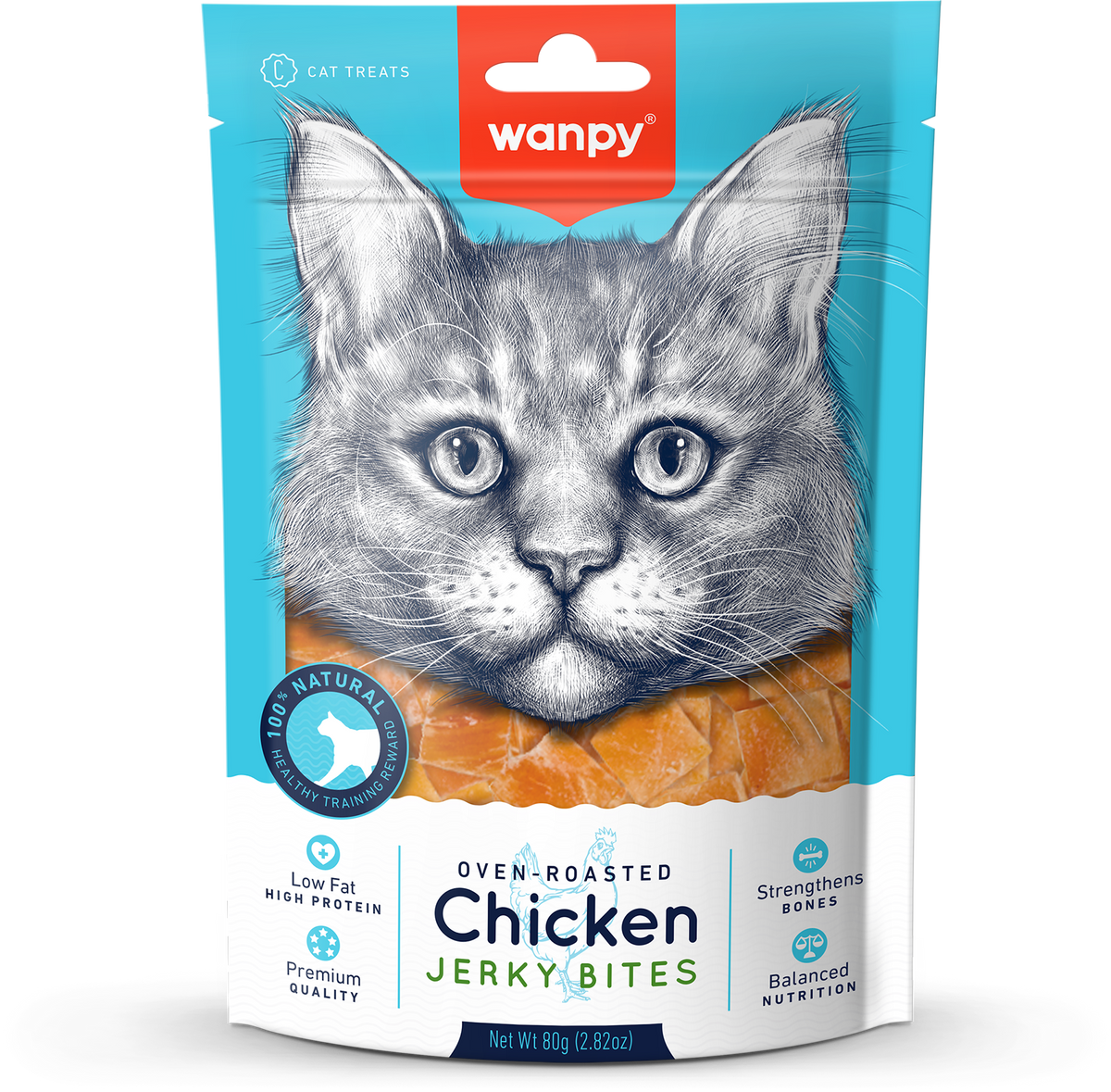 Wanpy Oven Roasted Chicken Jerky Bites For Cats