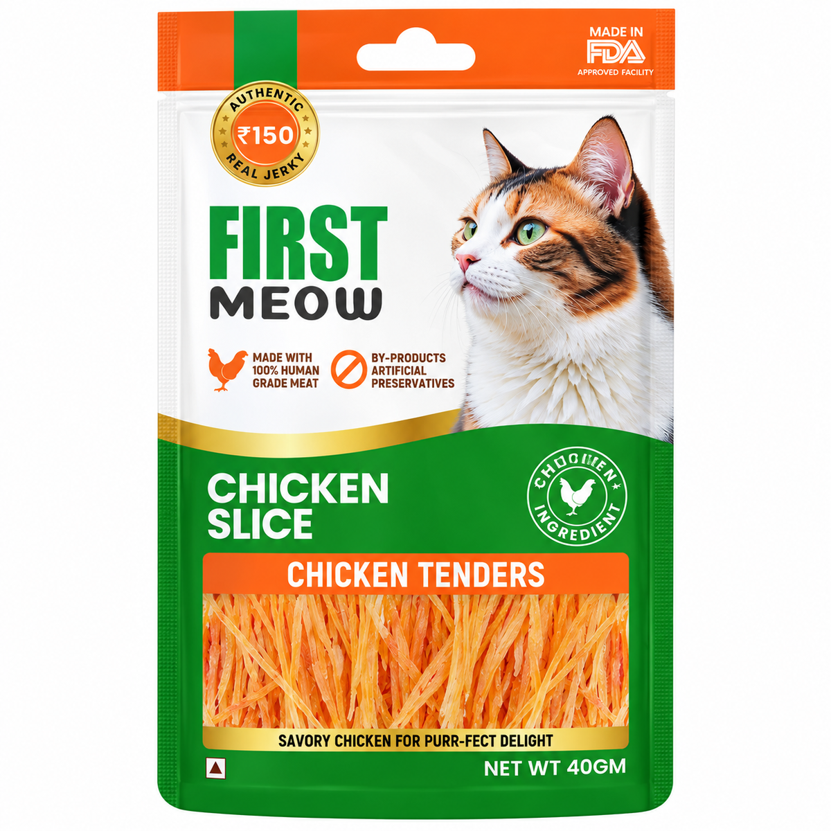 First Meow Treats For Cats - Chicken Slice