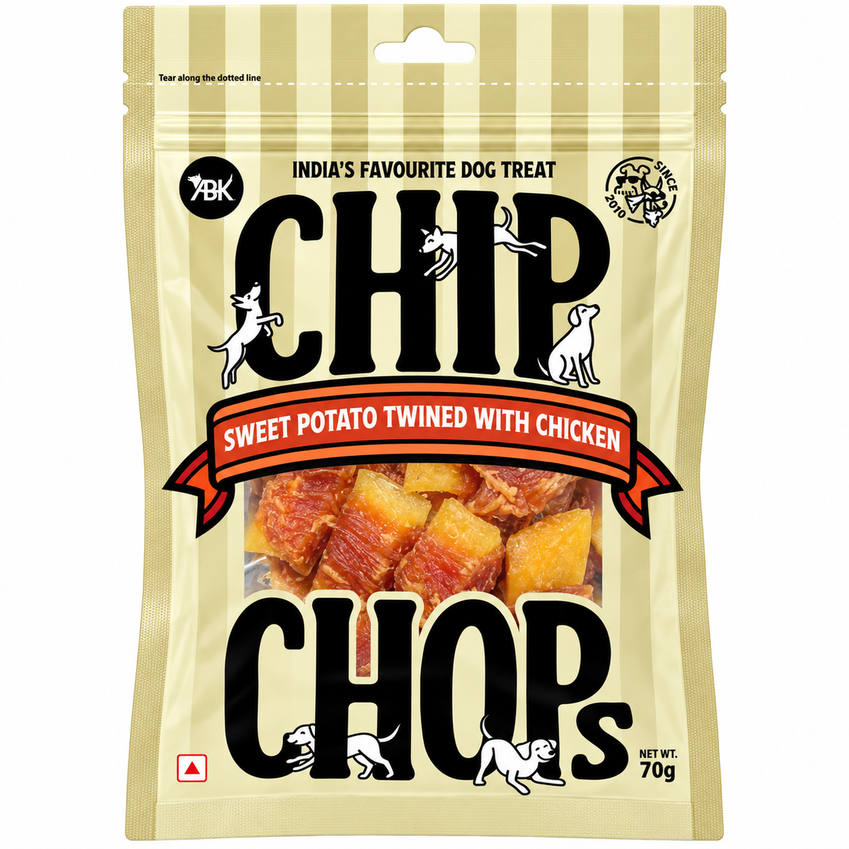 Chip Chops : Sweet Potato Twined with Chicken Dog Treats