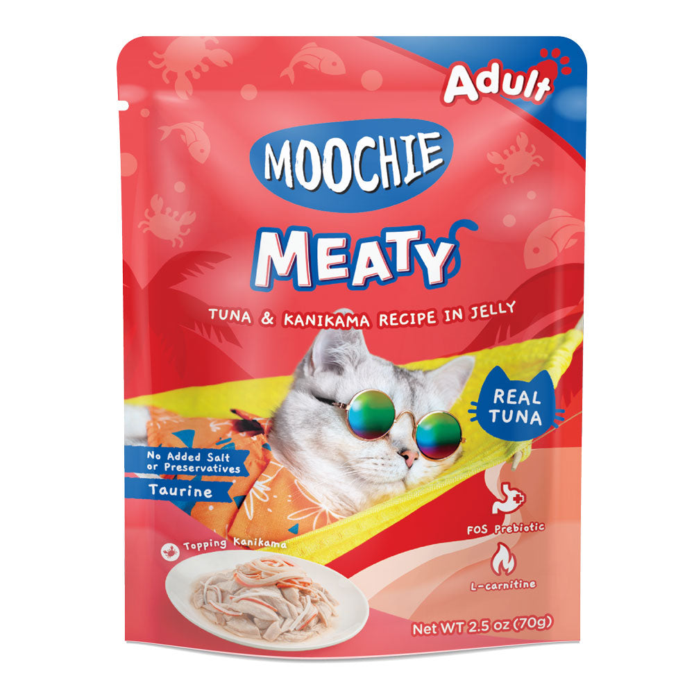 Moochie Meaty Tuna & Kanikama Recipe In Jelly Adult Cat Pouch