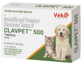 Veko Amoxicillin Potassium clavulanate IP Clavpet Tablets for Dogs & Cats