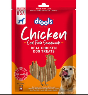 Drools Chicken Cod Fish Sandwich Dog Treats