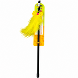 Yellow Feather Stick Cat Toy