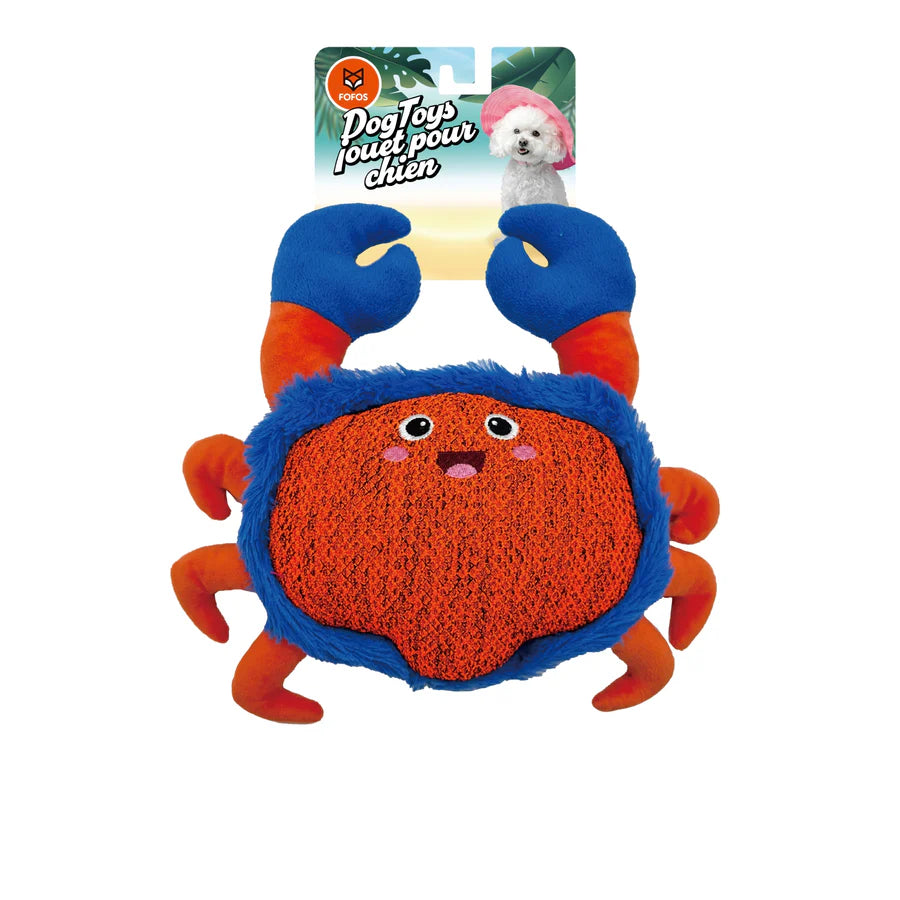 Fofos Summer Plush Crab Dog Toy