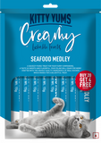 Kitty Yums Creamy Lickable Seafood Medley Cat Treats (Buy 20 Get 4 Free)