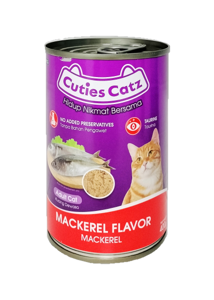 Cuties Catz  Mackeral Flavor Adult Cat Canned Food