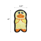 Outward Hound Invincibles Mini Plush Duck Stuffingless Dog Toy - Yellow