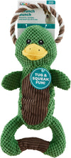 Outward Hound Scrunch Bunch Duck Interactive Plush Squeaky Dog Tug Toy