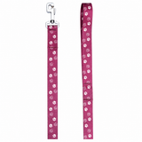 Memes Print Nylon Dog Leash — Red & Black
