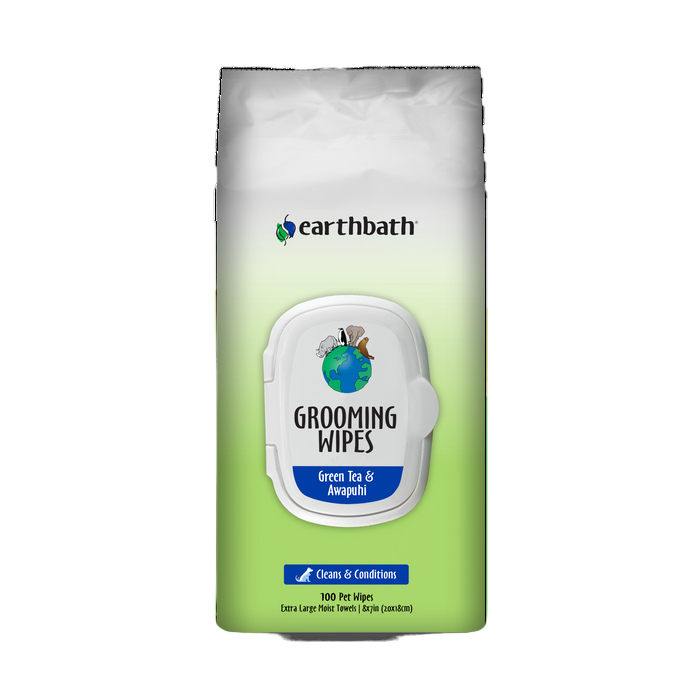 Earthbath Grooming Pet Wipes  - Green Tea & Awapuhi