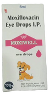 Wellpet Phatma : MOXIWELL - Moxifloxacin Eye Drops I.P. for Dogs & Cats (5ml)