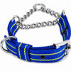 Kennel Pattern Nylon Chain Martingale Collar