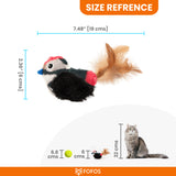 Fofos Black Bird With Catnip Balls Cat Toy