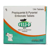 Areion Vet Feli-D Praziquantel and Pyrantel Embonate - 1x4 Tablets