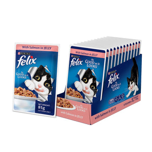 Felix Salmon In Jelly Cat Pouch - 85 G Pack of 12