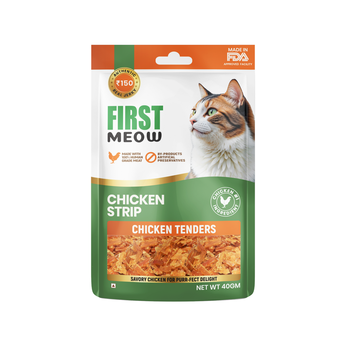 First Meow Treats For Cats - Soft Chicken Strip Tenders