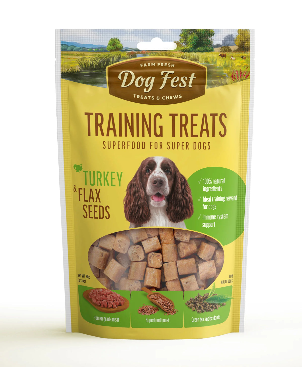 Dog Fest Training Treats Turkey & Flax Seeds