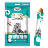 Signature : GrainZero Woow Creamy Lickable Cat Treats – Bonito & Scallop (4+1 Free Sachets)