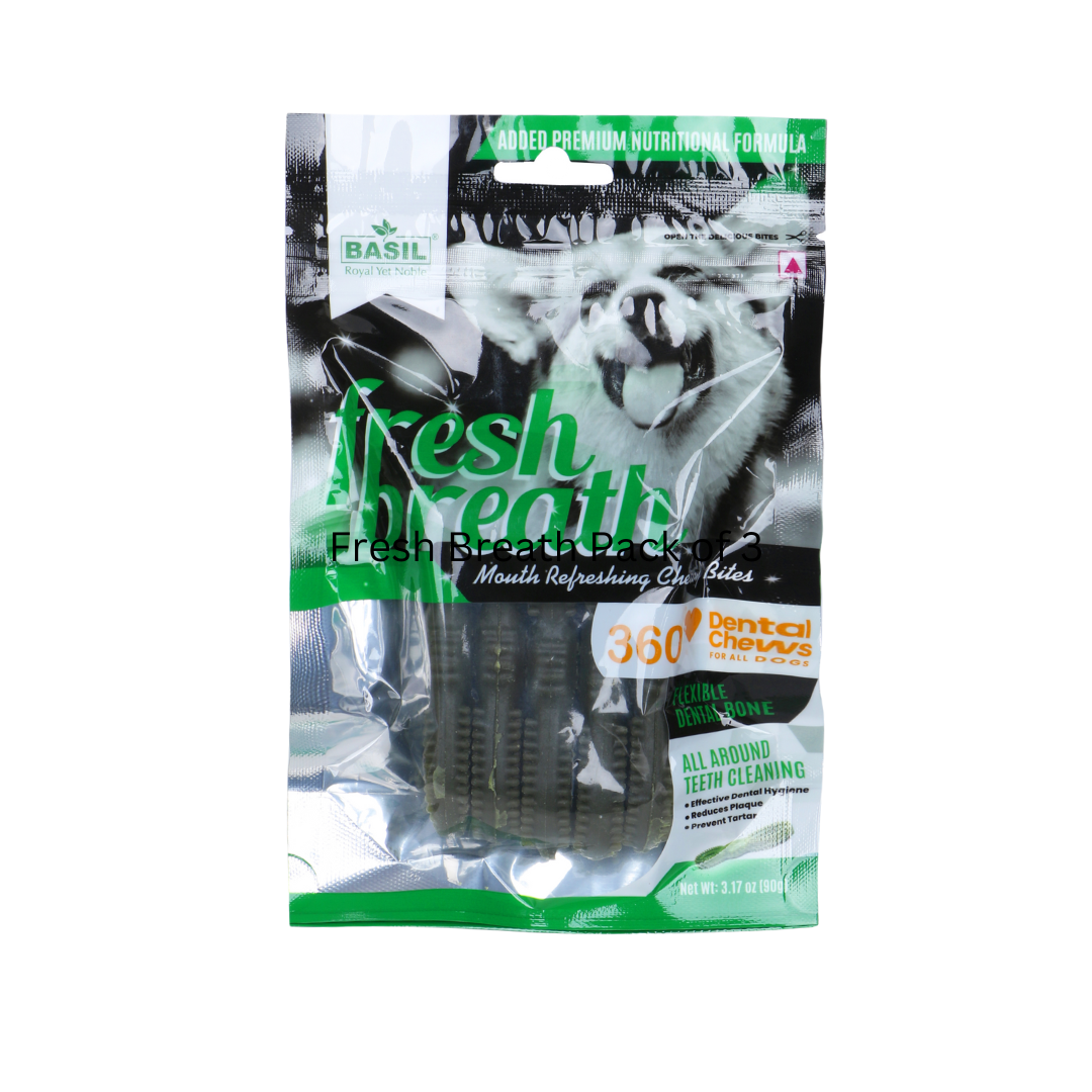 Basil : Fresh Breath 360 Mouth Refreshing Chewy Bites Pack of 6