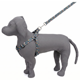 Kennel Green Bones Printed Padded Click Lock Adjustable Harness