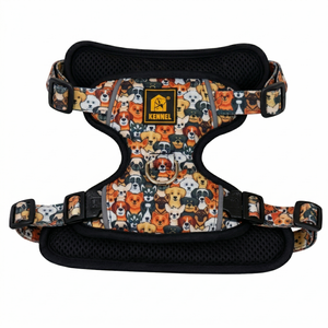 Kennel Fancy Face Brown Print Full Body Harness