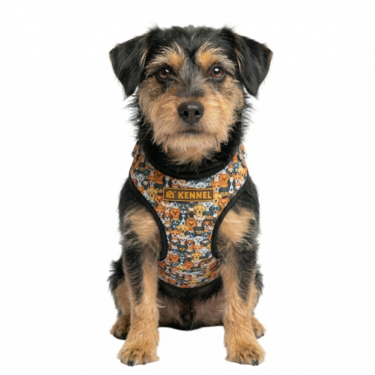 Kennel Fancy Face Brown Print Step In Harness