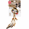 Gigwi Eco Line Catch & Scratch Sloth With Silvervine Leaves Feather & Bead Cat Toy