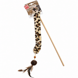GiGwi Eco Line Feather Teaser With Crinkles and Silvervine Leaves Cat Toy
